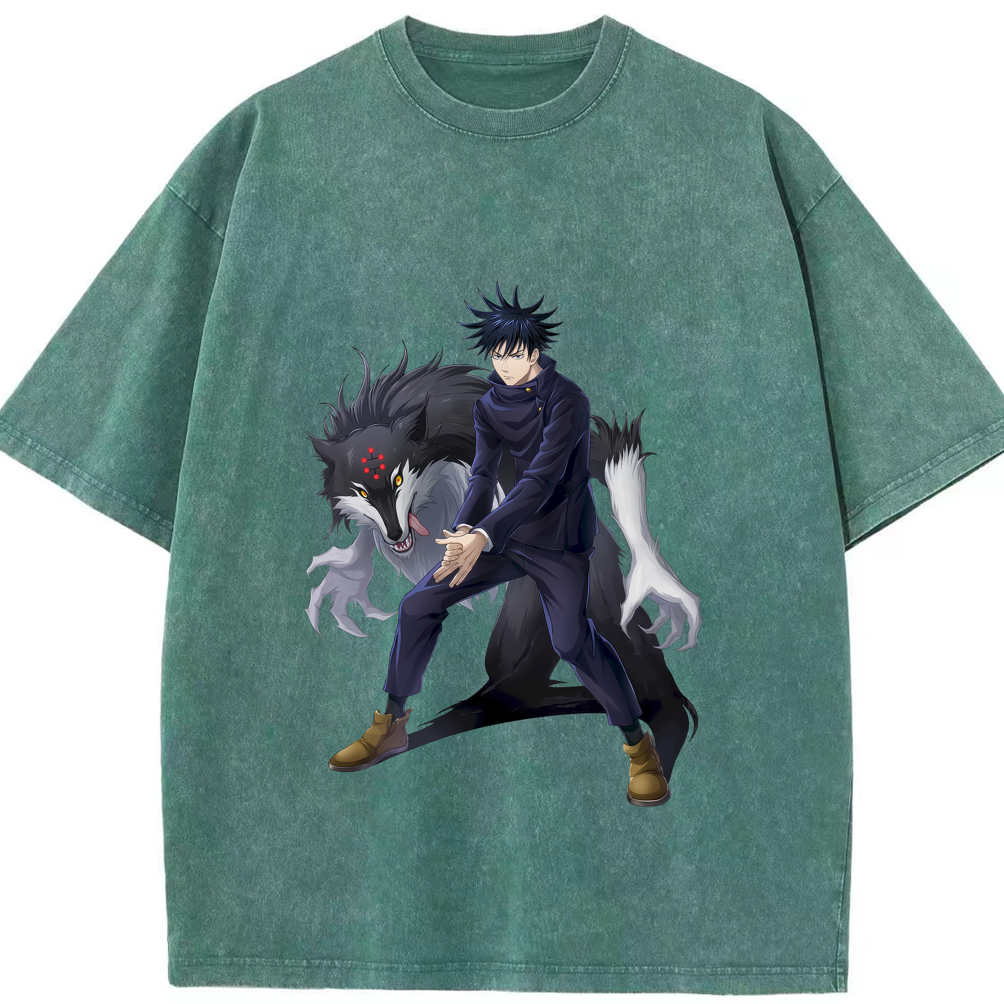 （画像用） 呪術廻戦 Jujutsu Kaisen 綿100% ヴィンテージ風 半袖Tシャツ（フロントプリント）